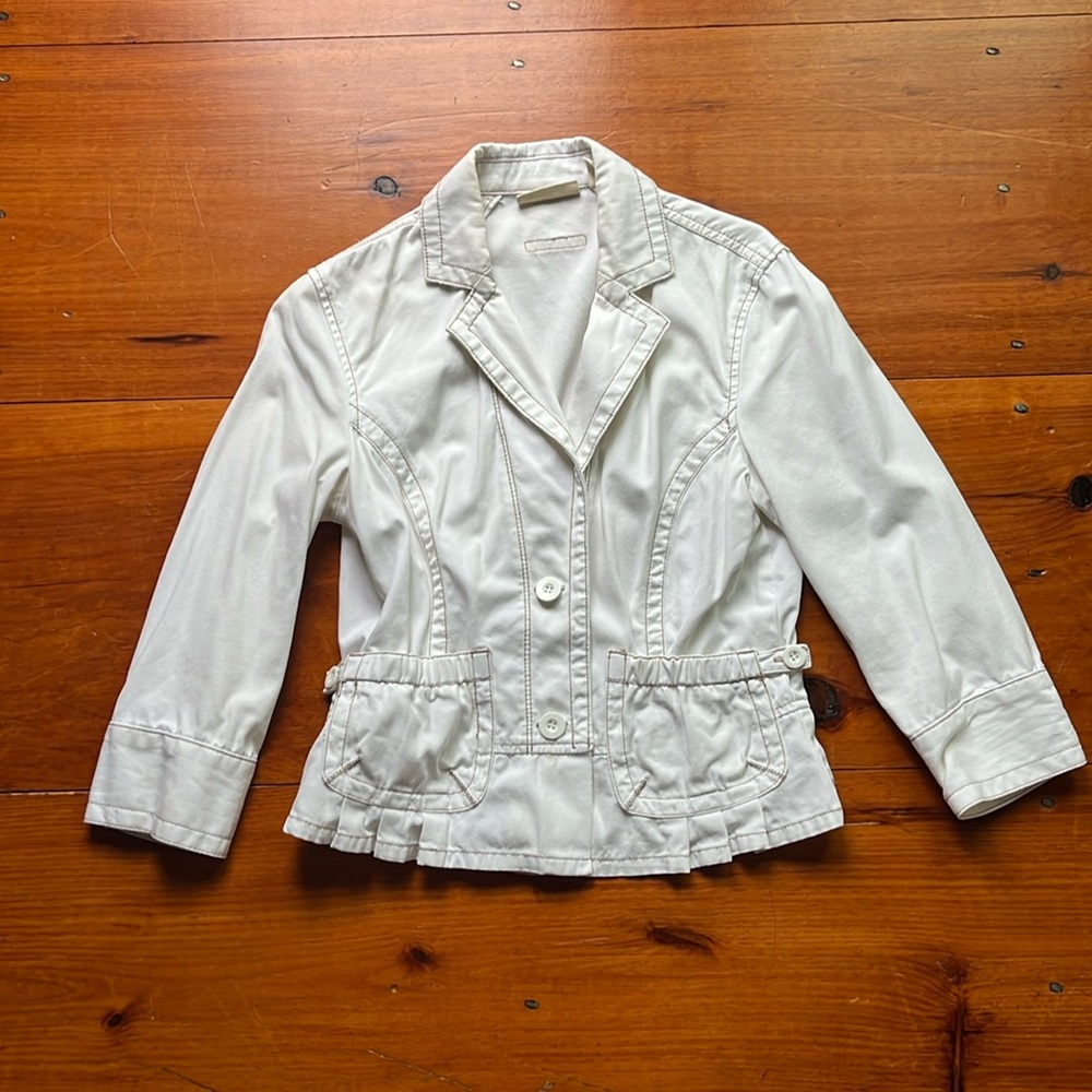 Vintage DKNY white denim jacket